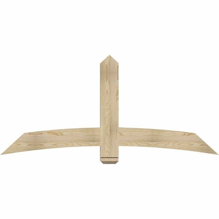 Ekena Millwork Bellingham Rough Sawn Timber Gable Bracket, Douglas Fir, 72"W x 33"H x 4"D x 6"F, 11/12 Pitch GBW072X33X0406BEL00RDF